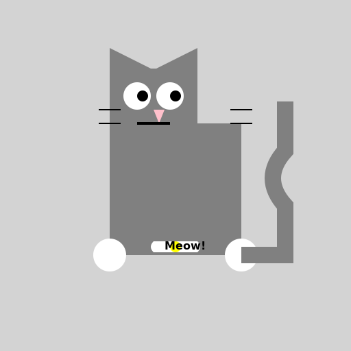 A Gray and White Cat - DrawGPT