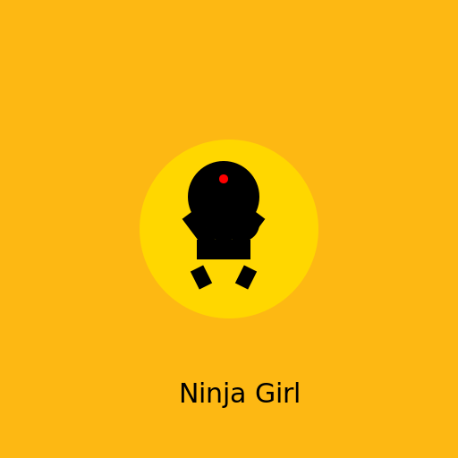 Girl Ninja Under the Sun - DrawGPT