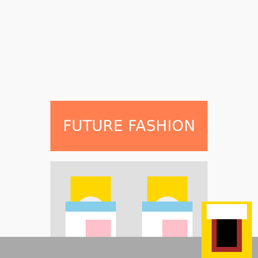 Trendy Clothing Shop in the Future - DrawGPT