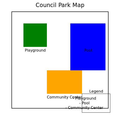 Hand-drawn Map of Council Park in Virginia - DrawGPT