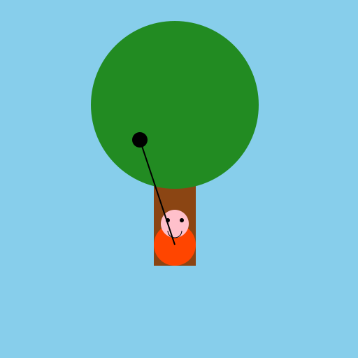 Little Girl with Red Hair and a Dangling Spider - DrawGPT