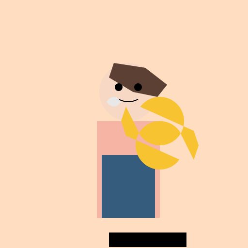 French Schoolgirl Enjoying a Croissant - DrawGPT