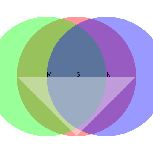 Intersection of Sets S, M, N - DrawGPT