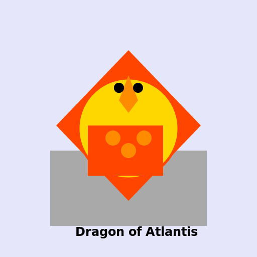 Dragon of Atlantis Oracle Card Illustration - DrawGPT