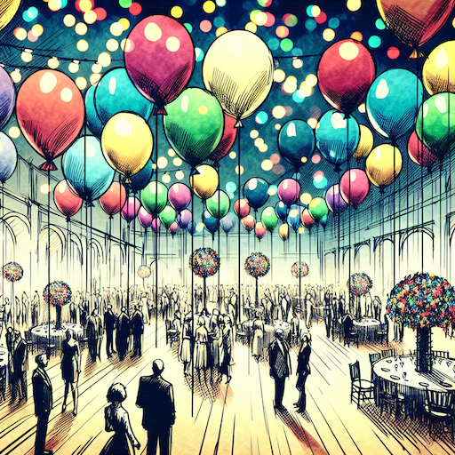 Draw GPT - AI Art Example - Balloon Party
